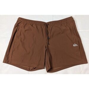 Quiksilver Mens Drylight Shorts XXL Brown Regular Fit Athletic Drawstring